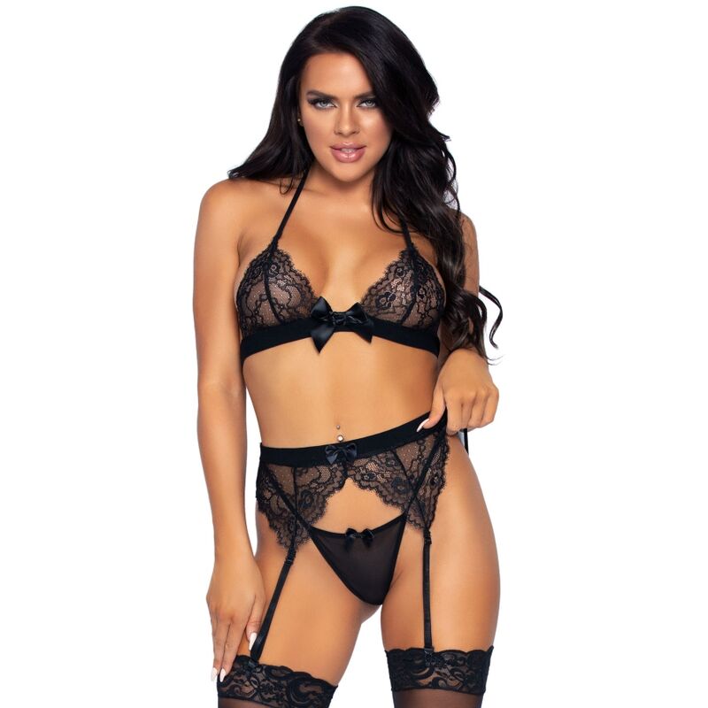 Comprar LEG AVENUE Set De Tres Piezas Top Ligero Y Tanga S – Conjunto Sofisticado Para Comodidad Y Estilo-Noxtic