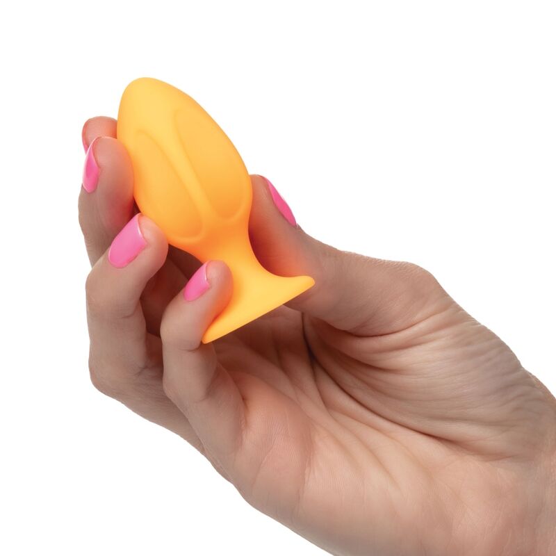 Comprar CALEXOTICS Cheeky Plugs Anales Naranja – Plugs Con Textura Individual Y Base Con Ventosa Para Uso Seguro-Noxtic