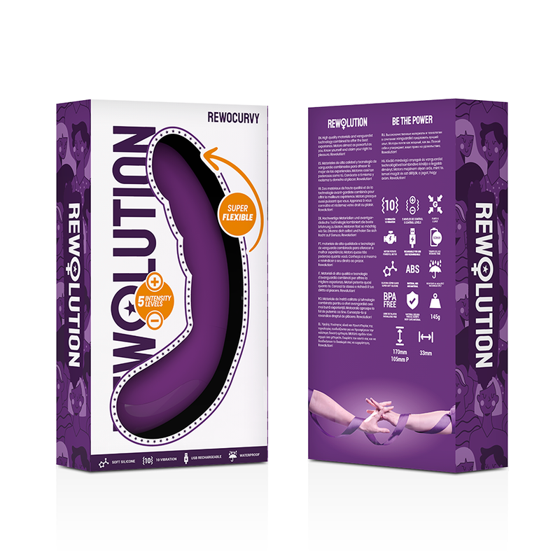 REWOLUTION REWOCURVY Vibrador Flexible Recargable – Silicona Hipoalergénica Para Placer Intimo Seguro