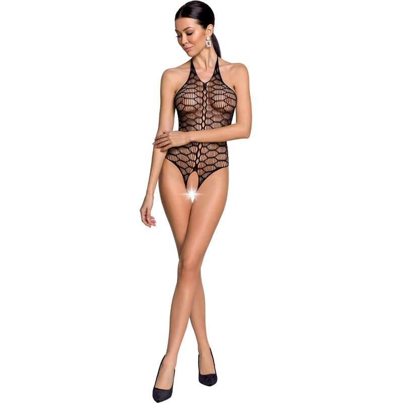 Comprar PASSION Woman BS087 Bodystocking Negro Talla Única – Diseño Sexy Con Encajes Y Transparencias Irresistibles-Noxtic