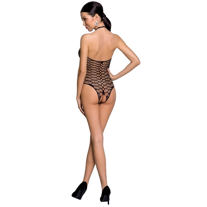 Comprar PASSION Woman BS087 Bodystocking Negro Talla Única – Diseño Sexy Con Encajes Y Transparencias Irresistibles-Noxtic