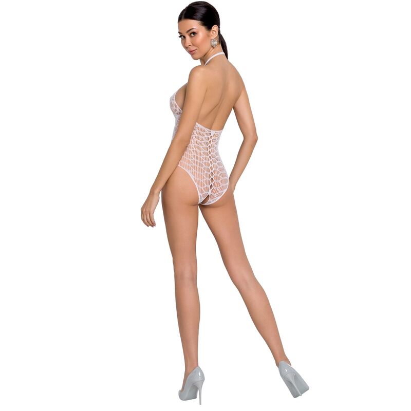 PASSION Woman BS087 Bodystocking Bianco – Design Elegante per Comfort e Sensuale Sicurezza