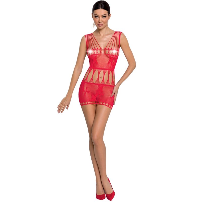 Comprar PASSION Woman BS090 Bodystocking Rojo Talla Única – Lencería Sexy Con Diseño Irresistible Y Comodidad Sensual-Noxtic
