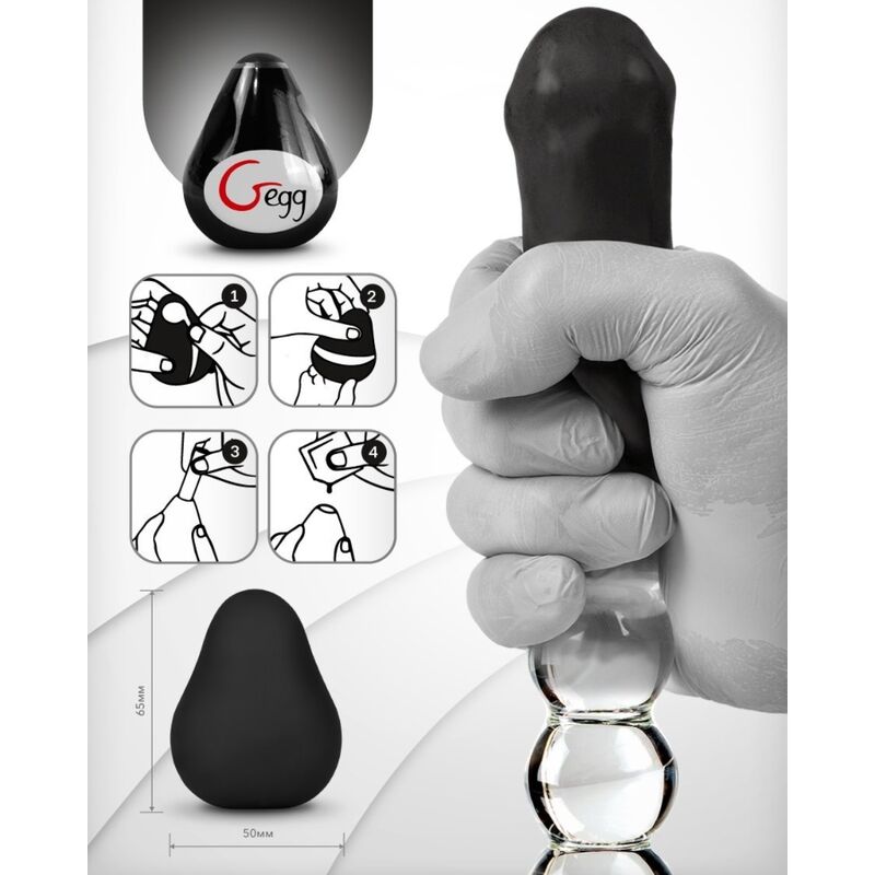 Comprar G-Vibe Huevo Masturbador Texturado Negro – Silicona Suave Con Relieve Para Sensaciones Intensas-Noxtic