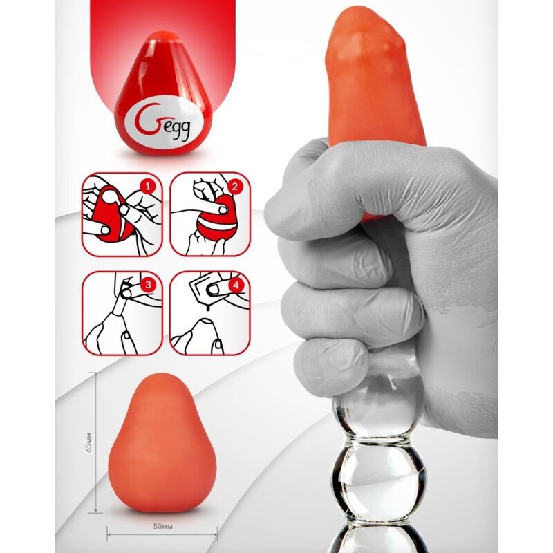 Comprar G-VIBE Huevo Masturbador Texturado Rojo – Silicona Premium Con Sensación Suave Y Cómoda-Noxtic