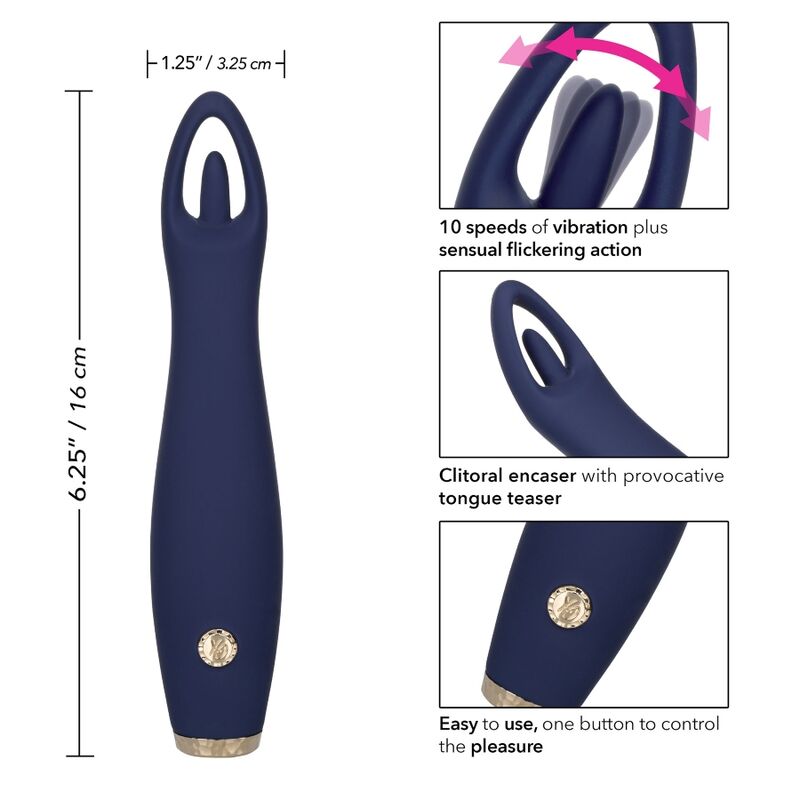 Comprar CALEXOTICS Chic Jasmine Estimulador – Vibrador Recargable Con 10 Velocidades De Vibración-Noxtic