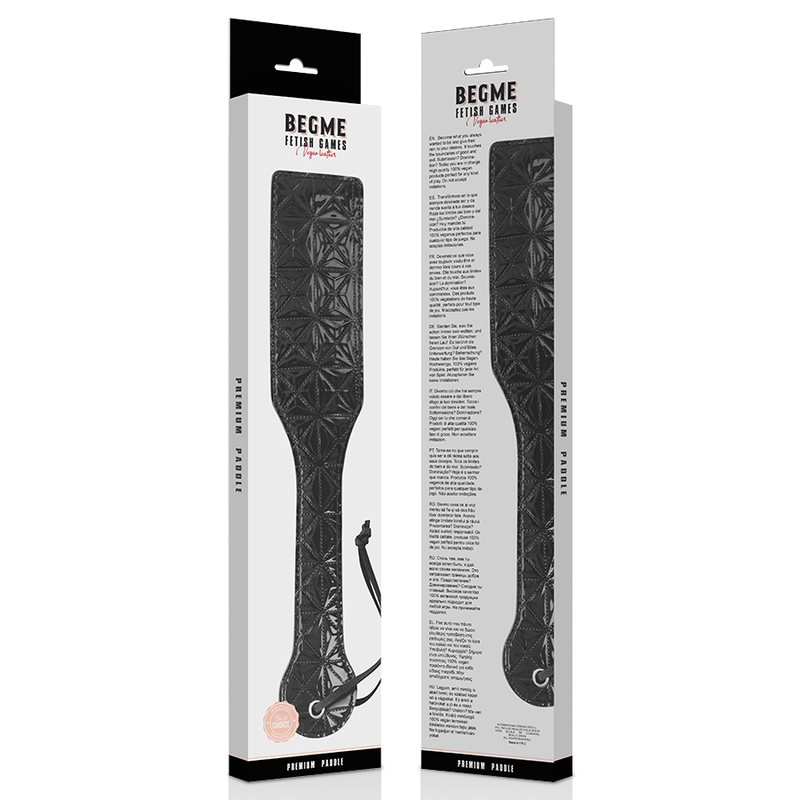 Comprar BEGME Black Edition Pala Cuero Vegano – Accesorio Con Diseño Elegante Para Juegos Fetichistas-Noxtic