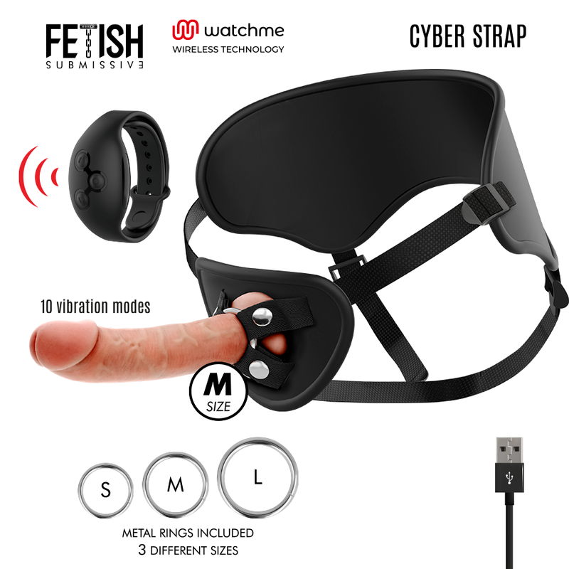 Comprar Fetish Cyber Strap – Arnés Con Dildo Control Remoto Para Experiencia Personalizable-Noxtic