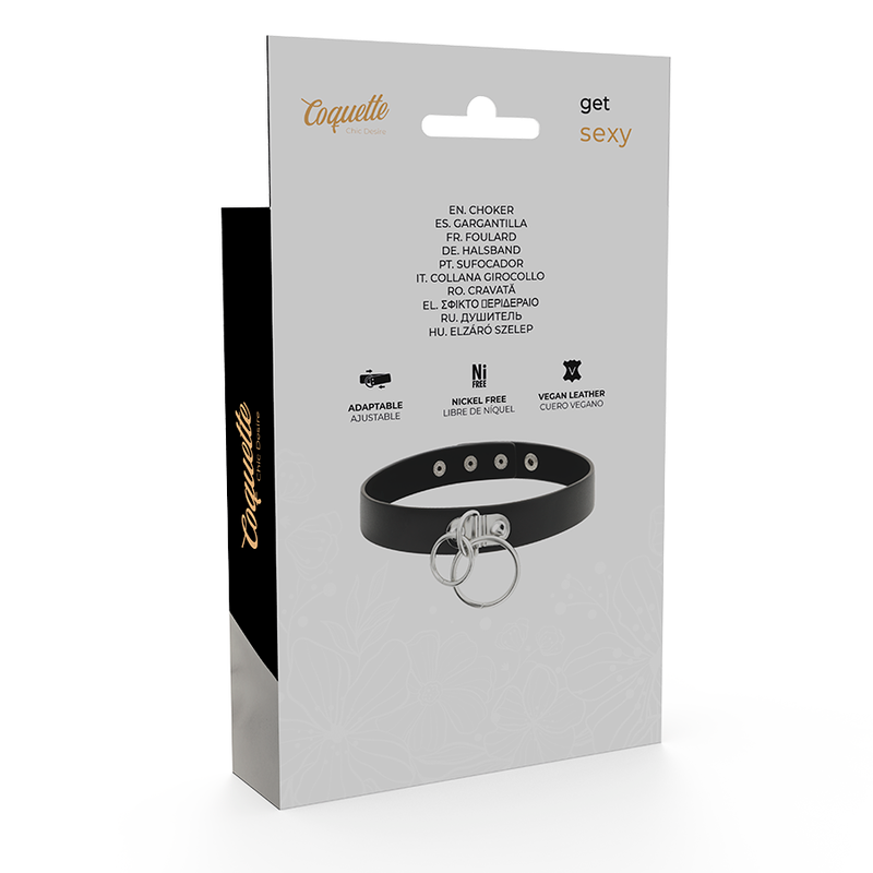 Choker Coquette Chic Desire – Collana regolabile in pelle vegana per uno stile moderno