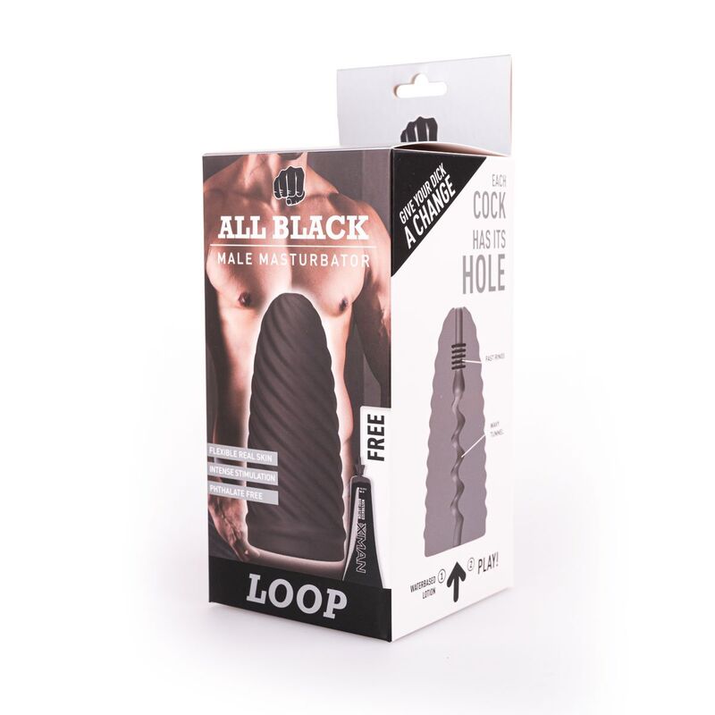 Comprar All Black Masturbador Loop Modelo 1 – Diseño Ergonómico Para Una Experiencia Única De Placer-Noxtic