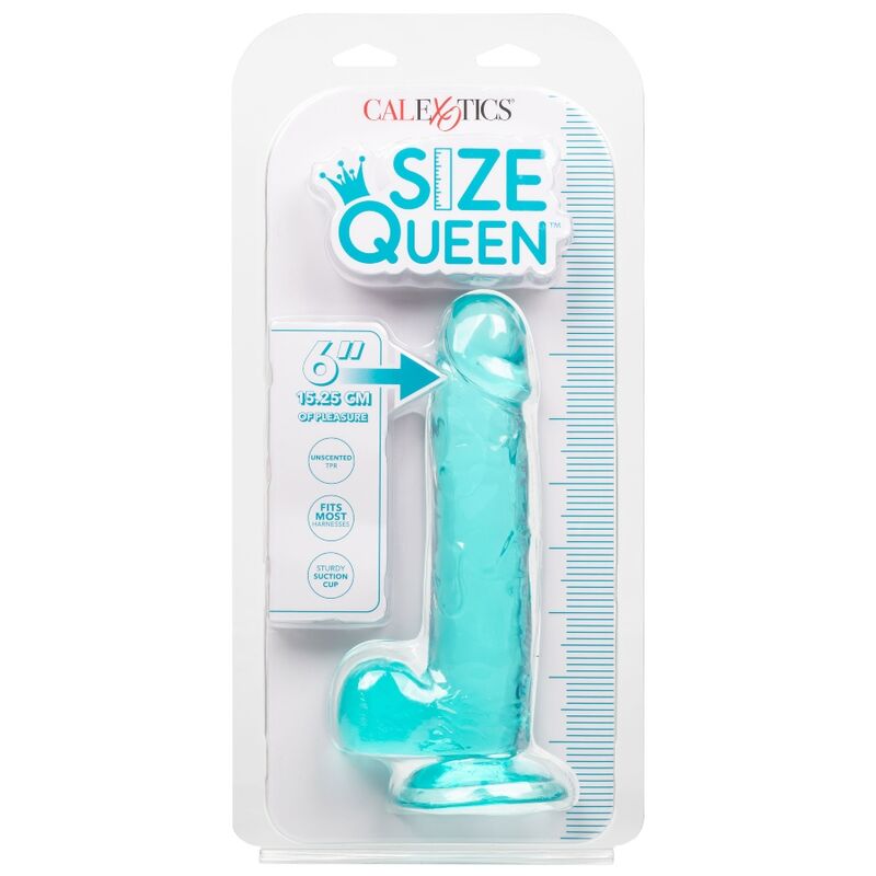 Comprar CALEXOTICS Size Queen Dildo Azul 15.3 cm – Diseño Ergonómico Para Placer Confiable-Noxtic