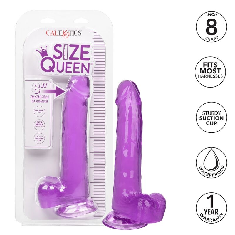 Comprar CALEXOTICS Size Queen Dildo Lila 20.3 Cm – Diseño Flexible Para Placer Personalizado-Noxtic