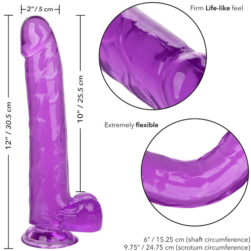 Comprar CALEXOTICS Size Queen Dildo Lila 25.5 Cm – Diseño Ergonómico Para Experiencia Única De Placer-Noxtic