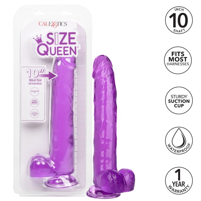 Comprar CALEXOTICS Size Queen Dildo Lila 25.5 Cm – Diseño Ergonómico Para Experiencia Única De Placer-Noxtic