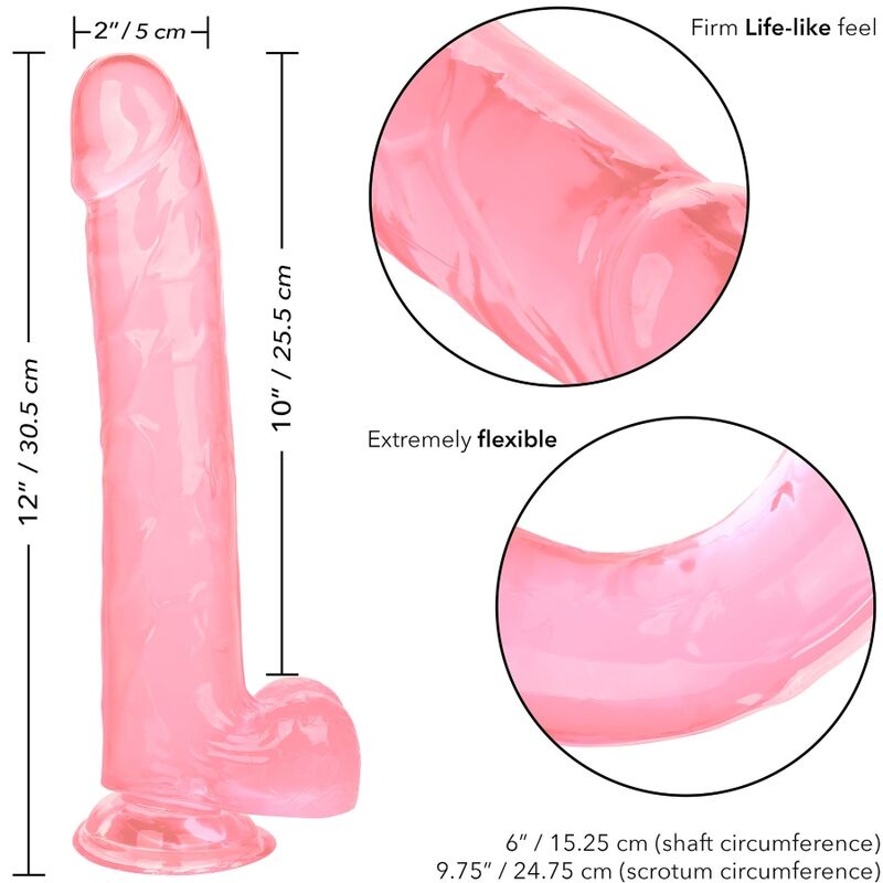 Comprar CALEXOTICS Size Queen Dildo Rosa 25.5 Cm – Diseño Realista Para Placer Intenso-Noxtic