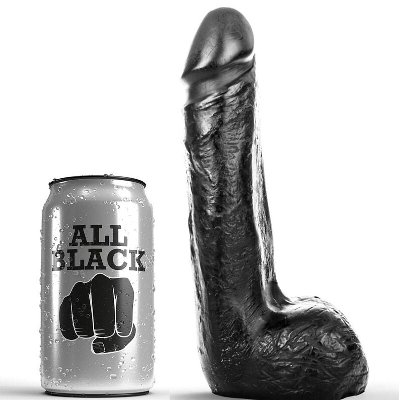 Comprar ALL BLACK Dildo Negro Suave 20 Cm – Consolador Con Diseño Semi Realista Para Placer Intenso-Noxtic