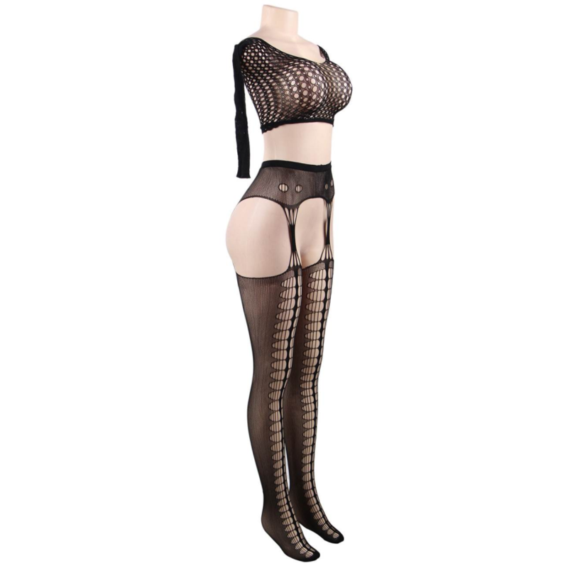 Comprar QUEEN LINGERIE Bodystocking Manga Larga – Lencería Elegante Con Comodidad Sensual-Noxtic