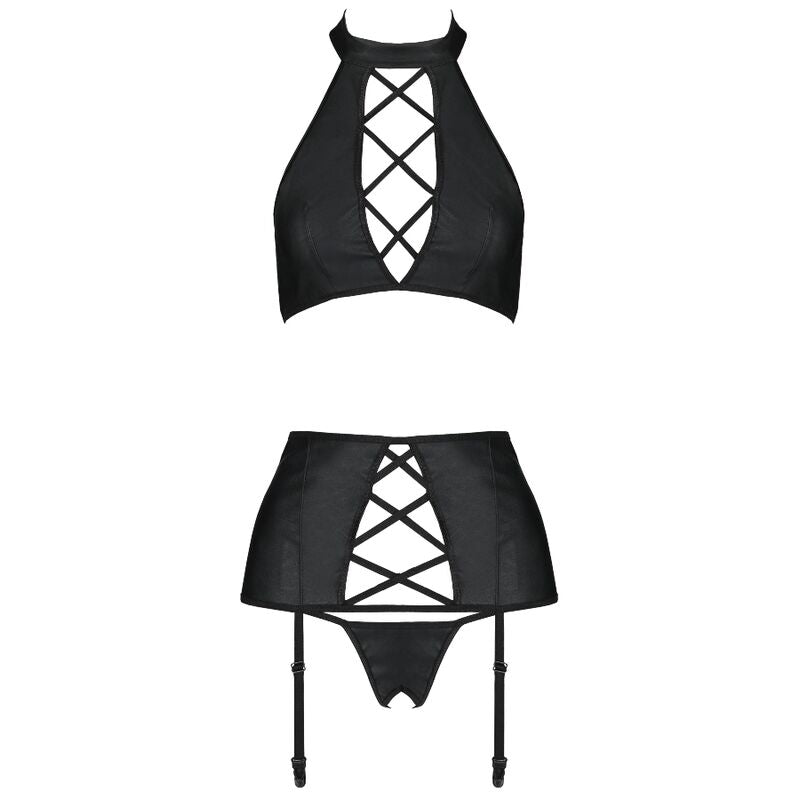 Comprar Passion Nancy Set Cuero Ecológico L/XL – Conjunto Elegante Para Comodidad Sensacional-Noxtic