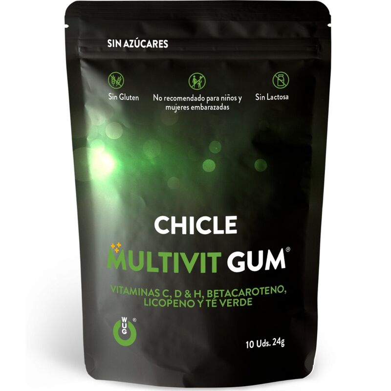 Comprar WUG Multivit Chicle Vitaminas C H D – Refuerza Tu Sistema Inmunitario Con Sabor A Té Verde-Noxtic