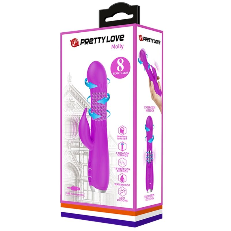 Comprar Pretty Love Molly Vibrador Recargable – Diseño Elegante Con Rotación Para Placer Personalizado-Noxtic