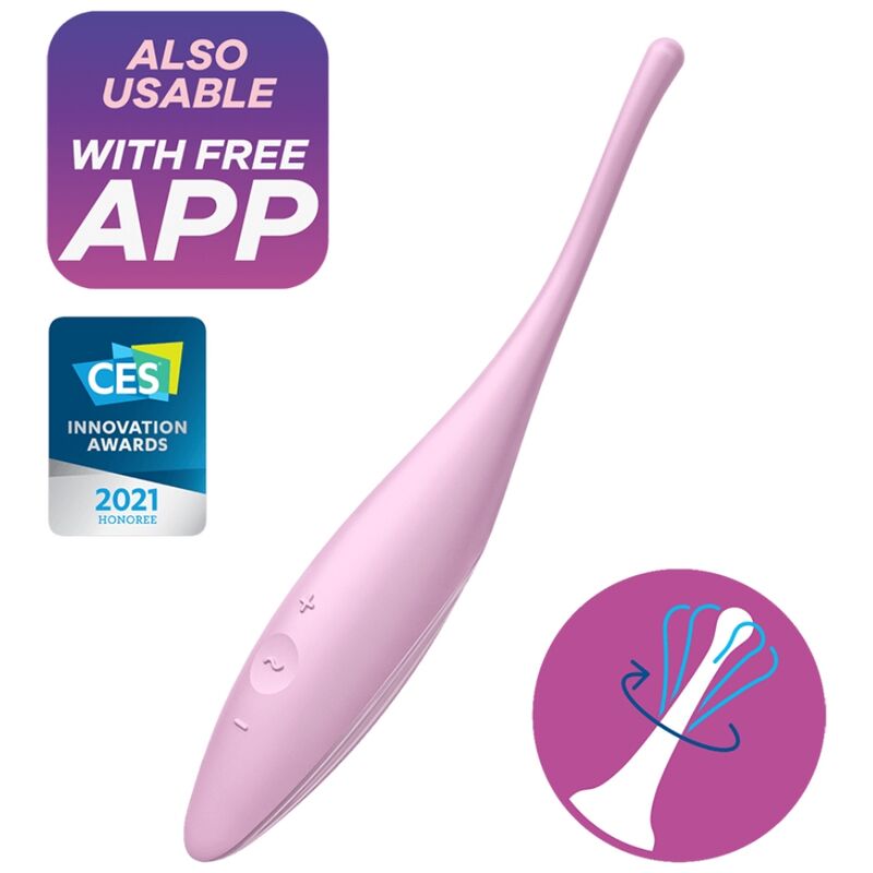 Comprar Satisfyer Twirling Joy Rosa – Estimulador Ergonómico Para Placer Sensual-Noxtic