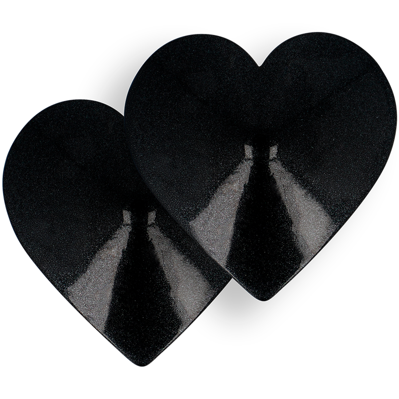 Comprar COQUETTE Chic Desire – Cubre Pezones Con Diseño Elegante En Forma De Corazones Negros-Noxtic
