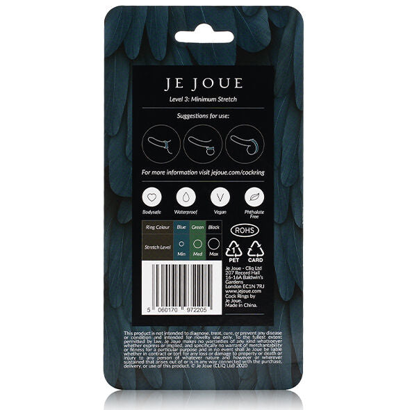 Comprar JE JOUE Anillo Silicona Azul – Diseño Con Estrangulamiento Mínimo Para Comodidad Ideal-Noxtic