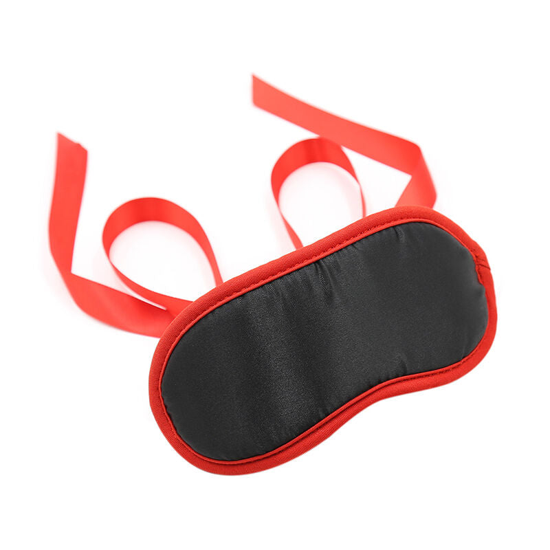 Comprar OHMAMA Fetish Negro Bordes Rojos – Antifaz Elegante Para Juegos De Placer Sensual-Noxtic