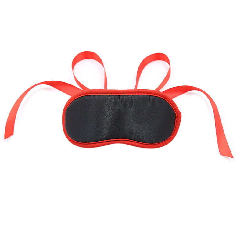 Comprar OHMAMA Fetish Negro Bordes Rojos – Antifaz Elegante Para Juegos De Placer Sensual-Noxtic