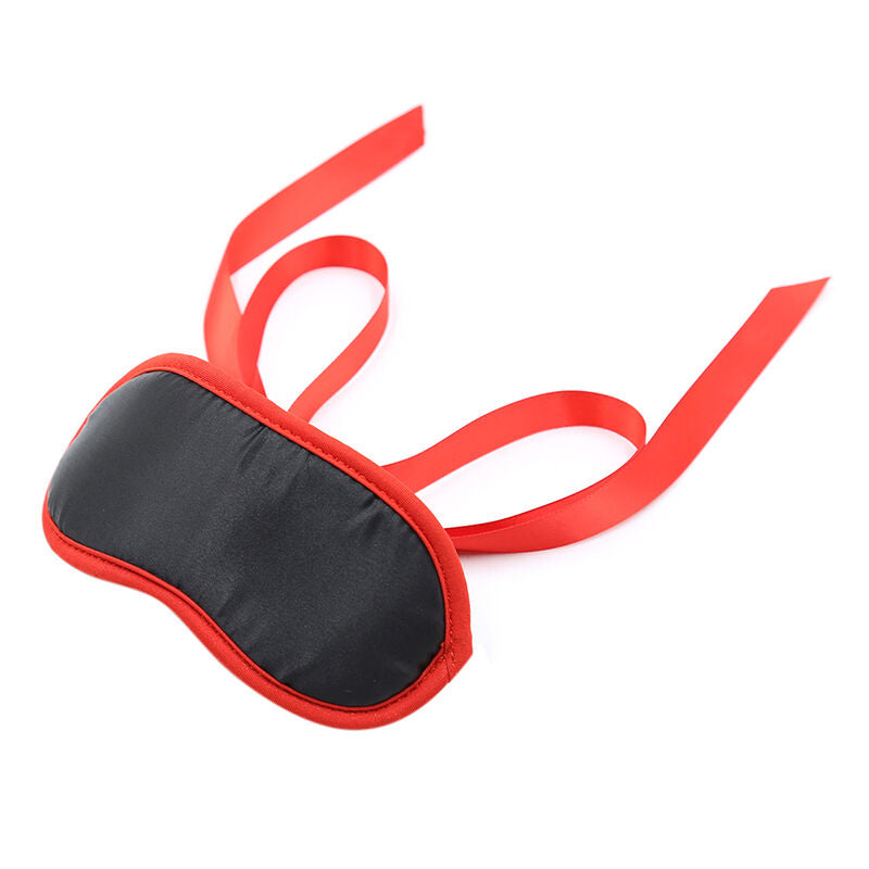 Comprar OHMAMA Fetish Negro Bordes Rojos – Antifaz Elegante Para Juegos De Placer Sensual-Noxtic