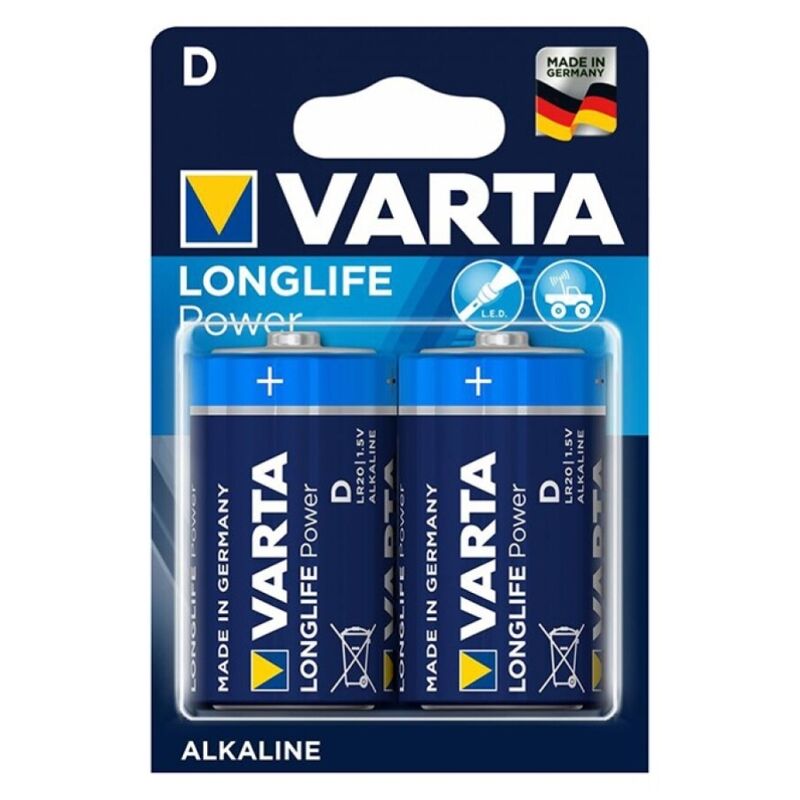 Comprar VARTA Longlife Power Pila Alcalina D Blister 2 Piezas – Energía Duradera Para Dispositivos De Uso Diario-Noxtic
