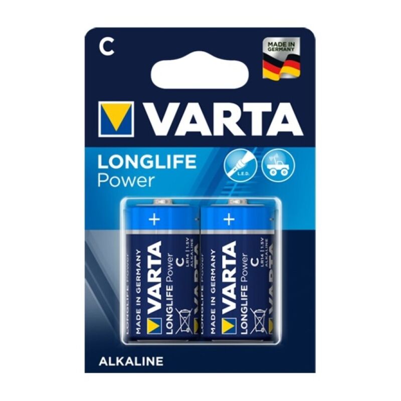 Comprar VARTA Longlife Power Pila Alcalina C LR14 Blister 2 Unidades – Energía Confiable Para Dispositivos Diarios-Noxtic