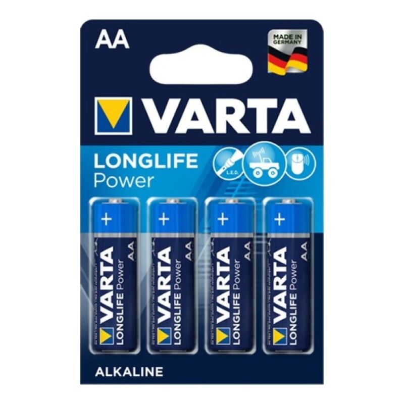 Comprar VARTA Longlife Power Pilas Alcalinas AA LR6 Blister 4 Unidades – Energía Duradera Para Dispositivos Electrónicos-Noxtic