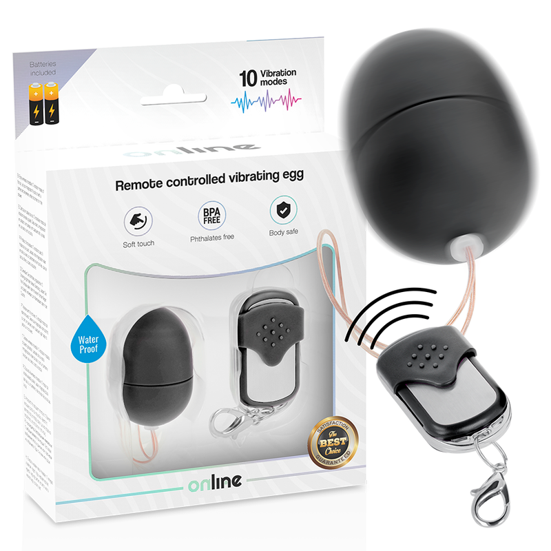 Comprar ONLINE Huevo Vibrador Control Remoto S Negro – Juguete Erótico Discreto Con Libertad Sensorial-Noxtic
