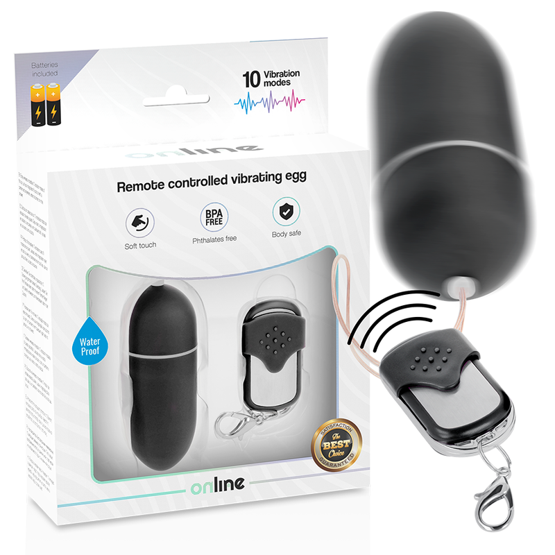 Comprar ONLINE Huevo Vibrador Control Remoto L Negro – Diseño Ergonómico Para Placer Compartido-Noxtic