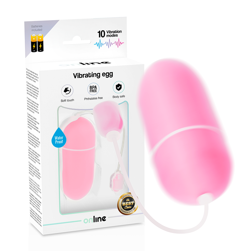 Comprar ONLINE Huevo Vibrador Waterproof Rosa – Diseño Elegante Con 10 Modos De Vibración-Noxtic