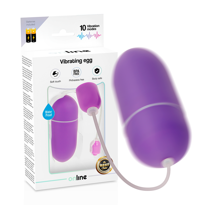 Comprar ONLINE Huevo Vibrador Waterproof Lila – Versatilidad Con 10 Modos De Vibración Para Placer Sensorial-Noxtic