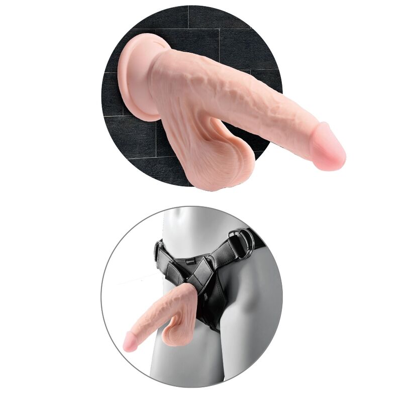 Comprar KING COCK Plus 3D Dildo Swinging Balls 12.7 cm – Material Innovador Con Sensación Realista-Noxtic