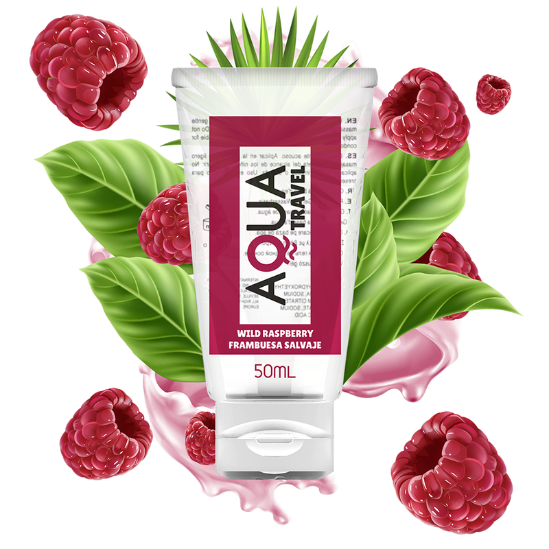 Comprar AQUA Travel Lubricante Base Agua Sabor Frambuesa – Sensación Suave Para Placer Infinito-Noxtic