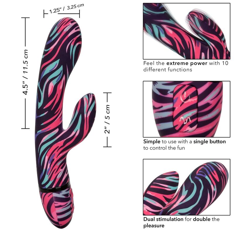 Comprar CALEXOTICS Vibrador Menage A Moi Dual Wand – Estimulador Doble Con 10 Funciones Para Placer Compartido-Noxtic