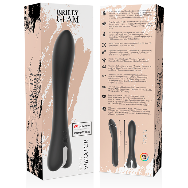 Comprar BRILLY GLAM Ryan Vibrador – Diseño Elegante Con Tecnología Inalámbrica Compatible-Noxtic
