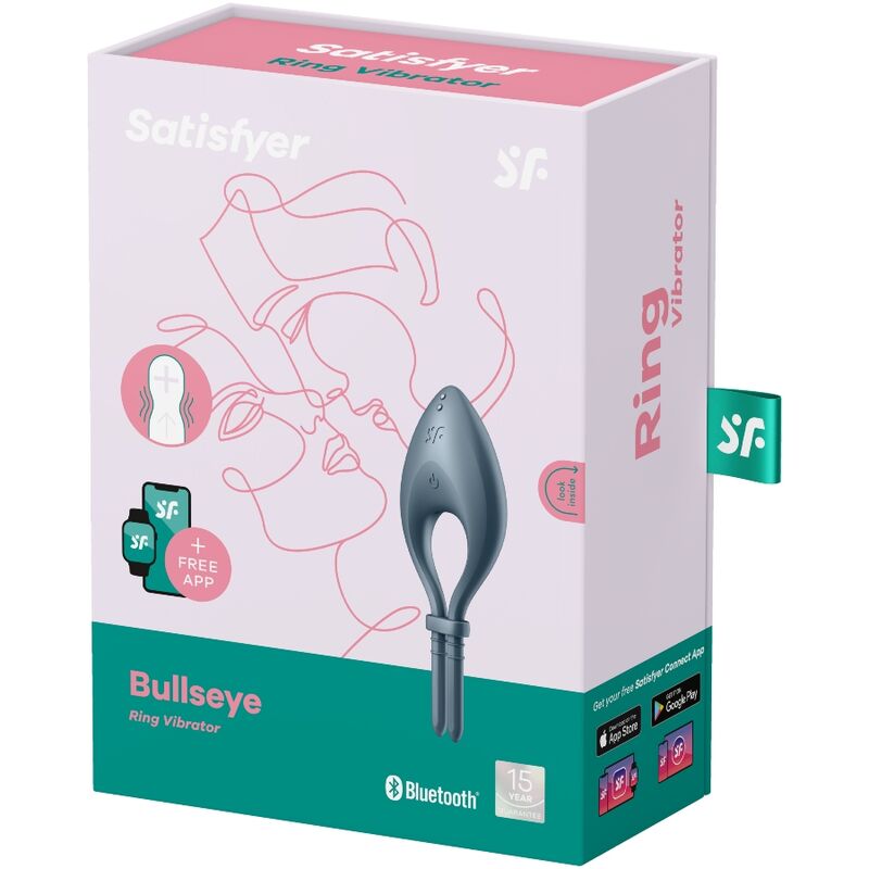 Comprar Satisfyer Bullseye Anillo Vibrador App Gris – Diseño Elegante Con Ajuste Personalizado Para Confort Ideal-Noxtic