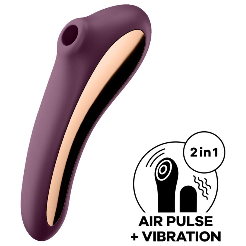 Comprar Satisfyer Dual Kiss Púrpura – Estimulador Ergonómico Con Ondas De Presión Y Vibración-Noxtic