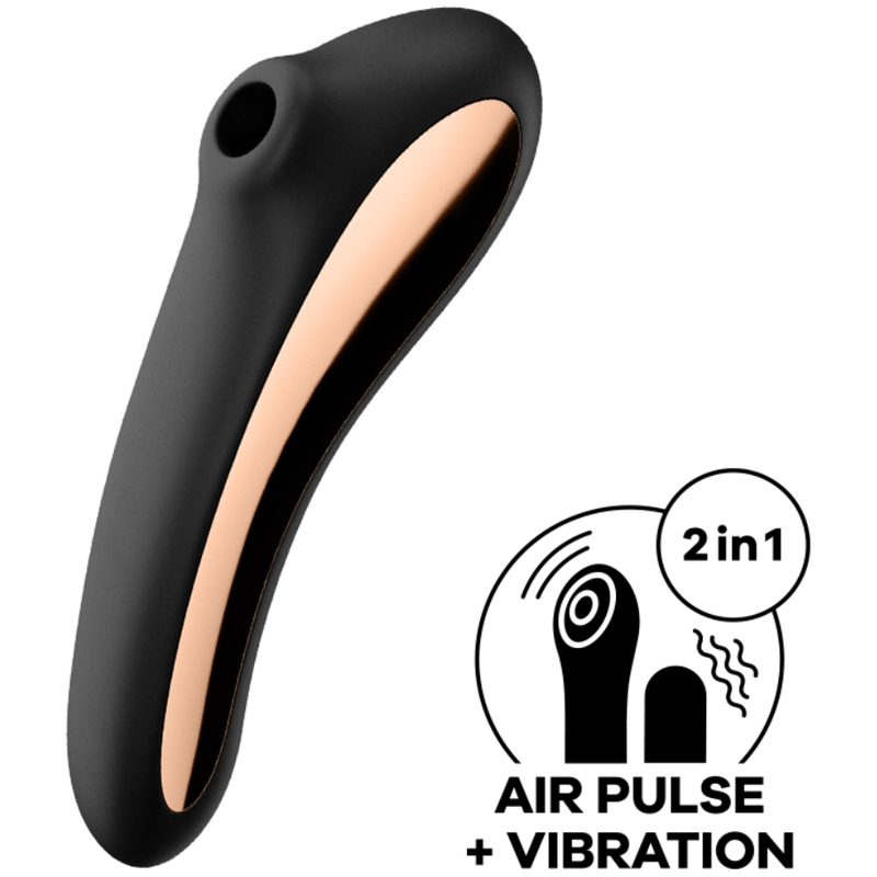 Comprar Satisfyer Dual Kiss Negro – Estimulador Con Ondas De Presión Y Vibración Para Placer Único-Noxtic