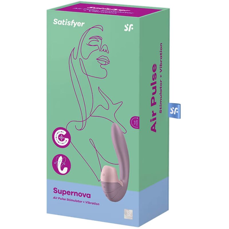 SATISFYER SUPERNOVA STIMULATOR AND VIBRATOR - PINK
