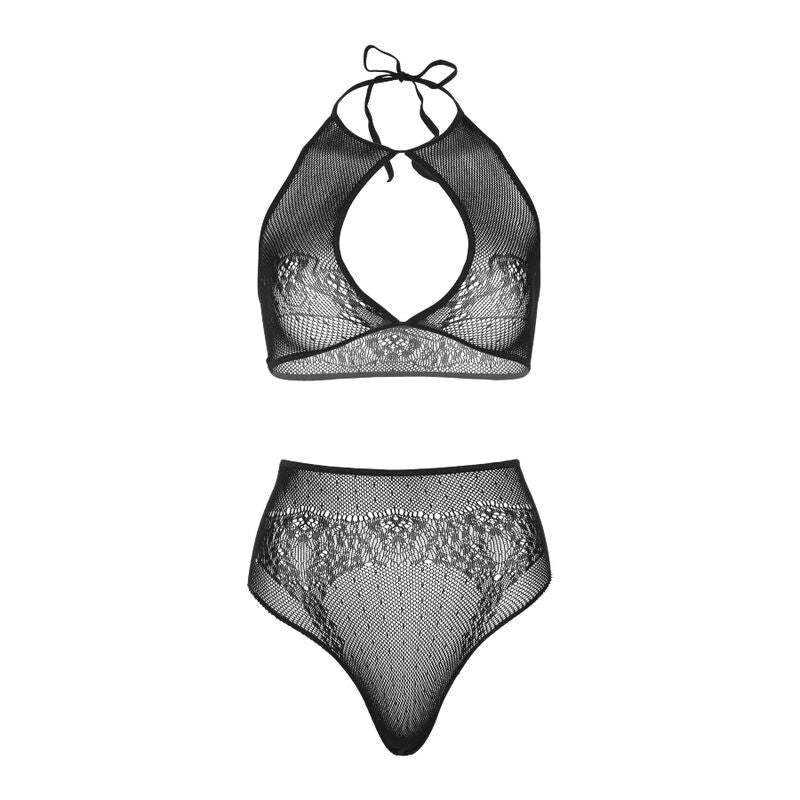 Comprar LEG AVENUE Set Dos Piezas Top Corto Cuello Halter Y Tanga Talla Única – Lencería Elegante Para Comodidad Y Estilo Sensual-Noxtic