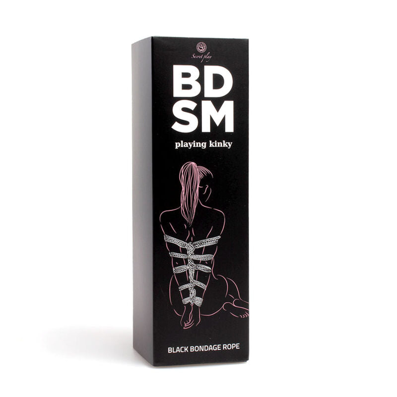 SECRETPLAY Cuerda Bondage Negra – Diseño Atractivo Para Experiencias Creativas
