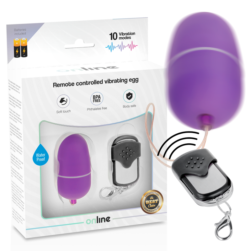 Comprar ONLINE Huevo Vibrador Control Remoto M Lila – Diseño Portátil Para Placer En Cualquier Lugar-Noxtic