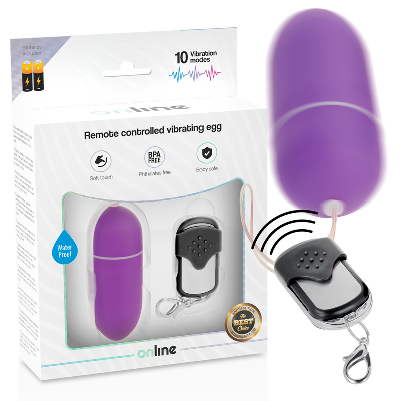 Comprar ONLINE Huevo Vibrador Control Remoto Lila – Estimulación Inalámbrica Para Placer Personalizado-Noxtic