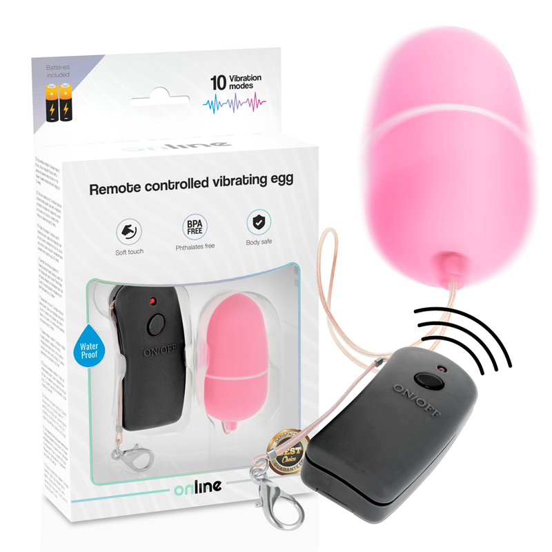 Comprar ONLINE Huevo Vibrador Con Mando Control Remoto Rosa – Estimulador Inalámbrico Para Placer Compartido-Noxtic